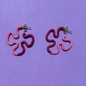 BEA BONGIASCA Duo Color Enamel Earrings